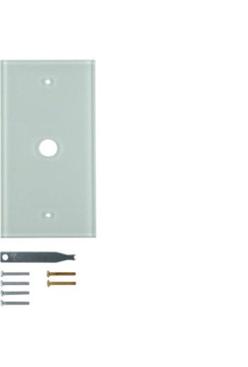 HAGER Glasabdeckplatte 1f. polarweiß System TS