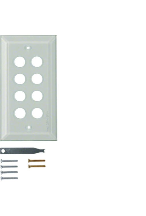 HAGER Glasabdeckplatte 8f. klar System TS