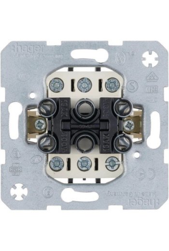 HAGER Wippenschalter 3x 1-polig Aus Modul-Ein