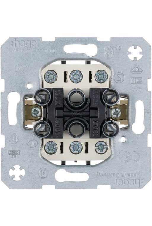 HAGER Wippenschalter 3x 1-polig Aus Modul-Ein