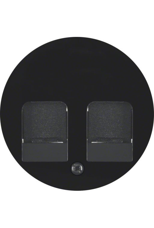 HAGER Zentralstück m 2 Staubs R.Cl schwarz