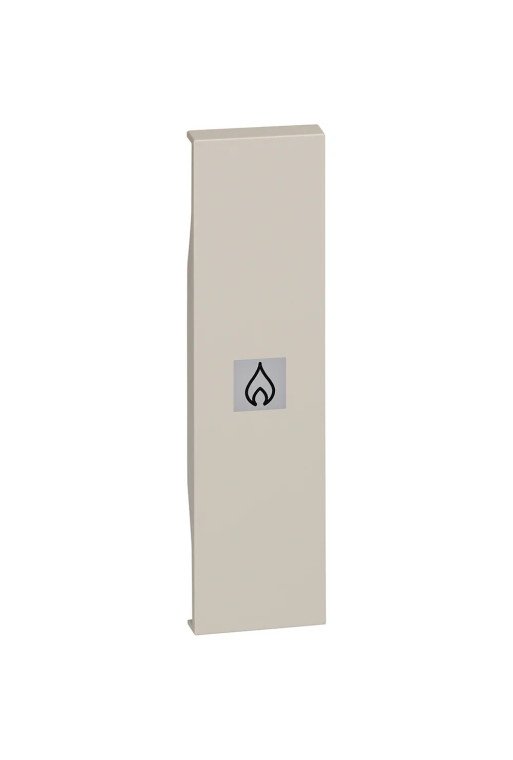 BTICINO LivingNow 1-modulige Tastenabdeckung mit Symbol "Heizung" in der Farbe Sand