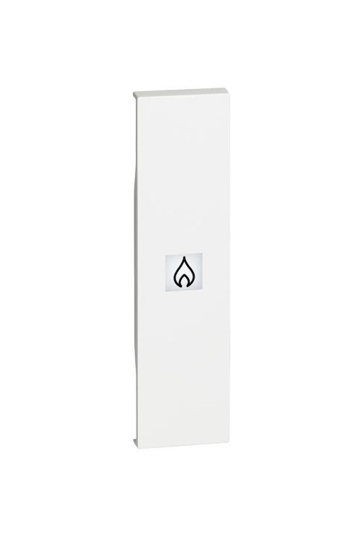 BTICINO LivingNow 1-modulige Tastenabdeckung mit Symbol "Heizung" in der Farbe White