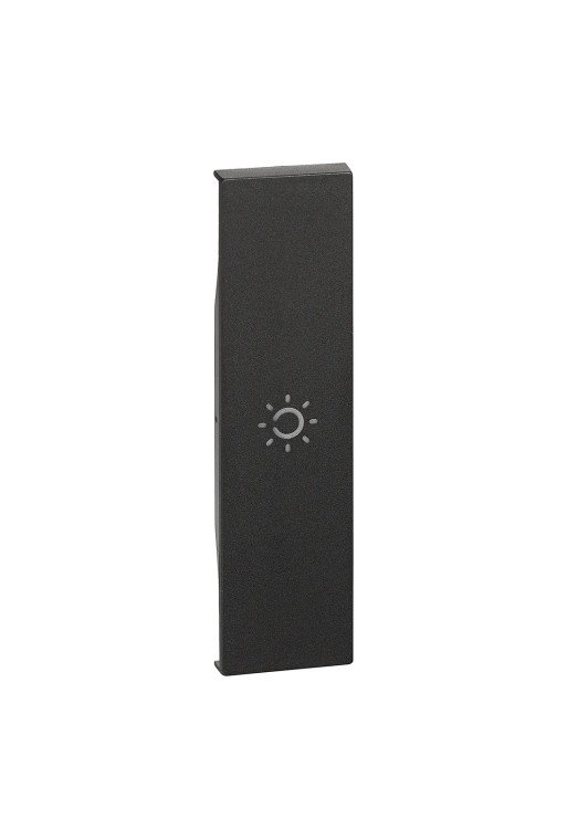 BTICINO LivingNow 1-modulige Tastenabdeckung mit Symbol "Licht" in der Farbe Black