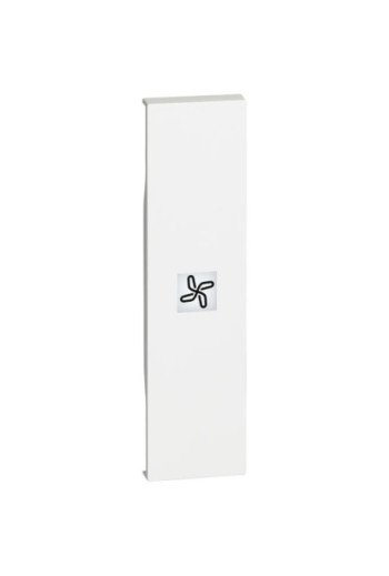 BTICINO LivingNow 1-modulige Tastenabdeckung mit Symbol "Ventilator" in der Farbe White