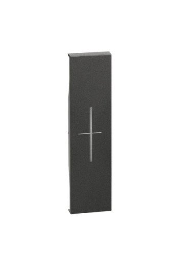 BTICINO LivingNow 1-modulige Tastenabdeckung My Home mit Symbol "Stop" Farbe Black