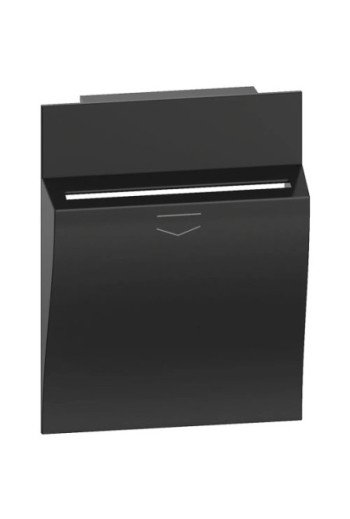 BTICINO LivingNow 2-modulige Abdeckung für Hotel -Card-Schalter in der Farbe Black