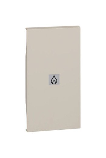 BTICINO LivingNow 2-modulige Tastenabdeckung mit Symbol "Heizung" in der Farbe Sand