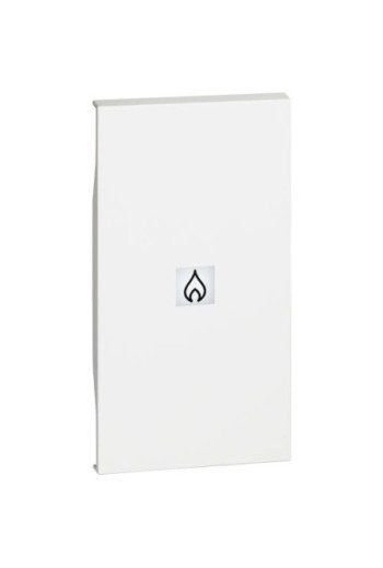 BTICINO LivingNow 2-modulige Tastenabdeckung mit Symbol "Heizung" in der Farbe White