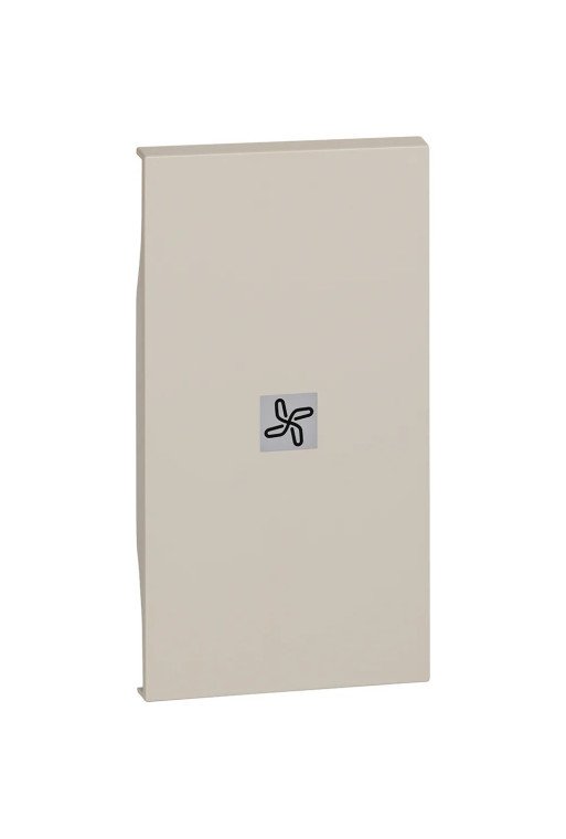 BTICINO LivingNow 2-modulige Tastenabdeckung mit Symbol "Ventilator" in der Farbe Sand