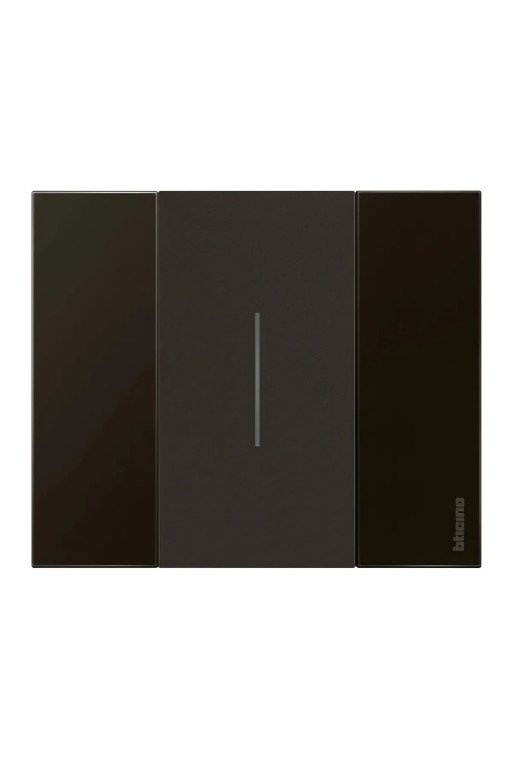 BTICINO LivingNow 2-modulige Tastenabdeckung ohn e Symbol in der Farbausführung Black