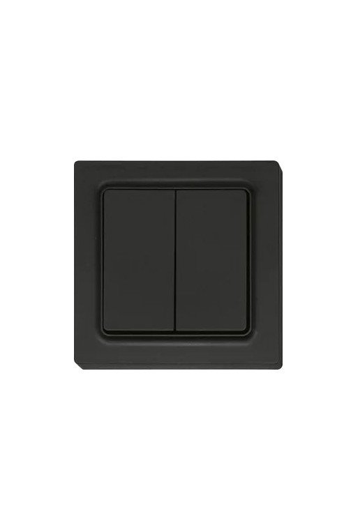 ELTAKO Funktaster anthrazit matt 55x55mm batter ie- u.leitungsl.m.Doppelwi.E-Design55