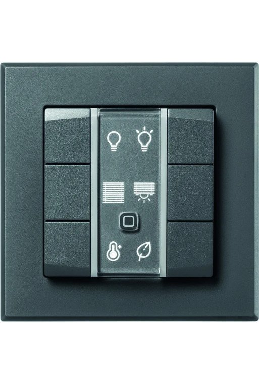 HOMEMATIC Wired Wandtaster 6‑fach anthrazit