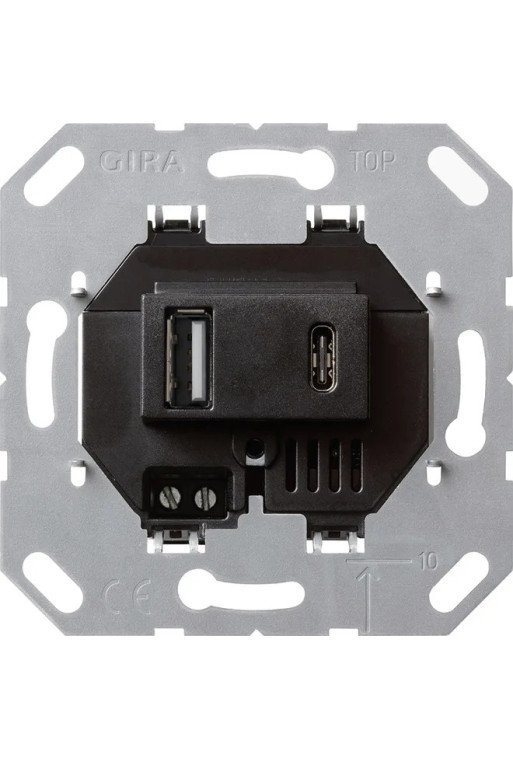 GIRA USB-Spannungsversorgung 2f Typ A/C Einsa tz