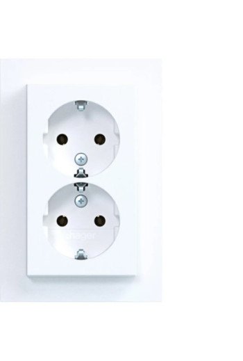 HAGER D-STD SCHUKO ADP ho. SK A.1 lichtweiß mt