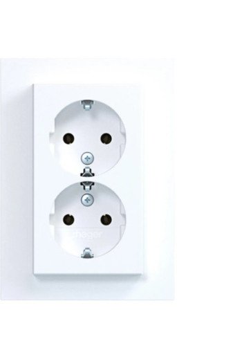 HAGER D-STD SCHUKO ADP ho. SK A.8 lichtweiß mt