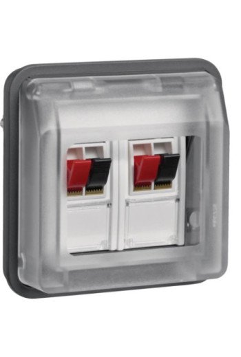 HAGER Lautsprecherdosen-Einsatz 2F W.1 grau
