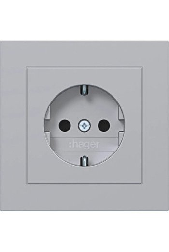 HAGER SD SCHUKO ADP EHBS A.1 titan matt lack