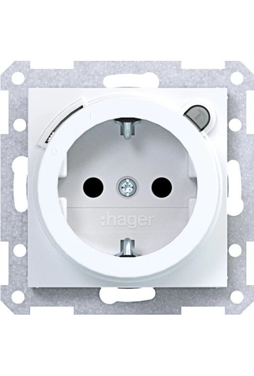 HAGER SD SCHUKO FI erh. BS Ax/Cx lichtweiß gl