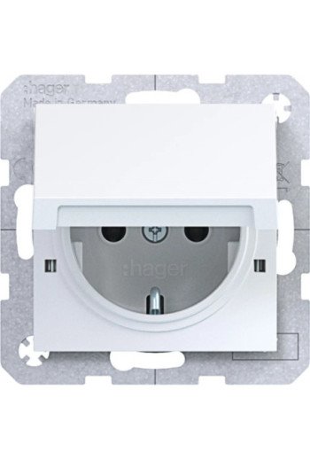 HAGER SD SCHUKO KLD arret. Ax/Cx lichtweiß gl