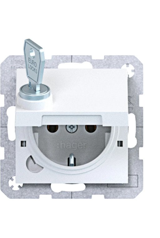 HAGER SD SCHUKO KLD Ax/Cx lichtweiß glänzend
