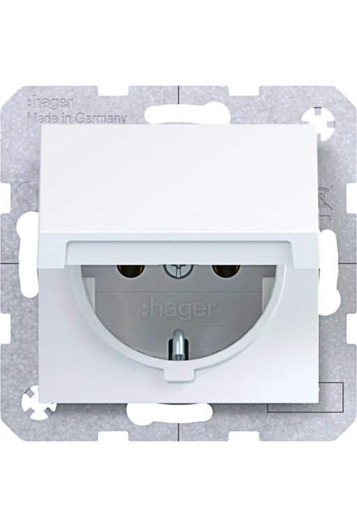 HAGER SD SCHUKO KLD Ax/Cx lichtweiß glänzend