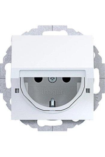 HAGER SD SCHUKO KLD EHBS Ax/Cx lichtweiß glänz