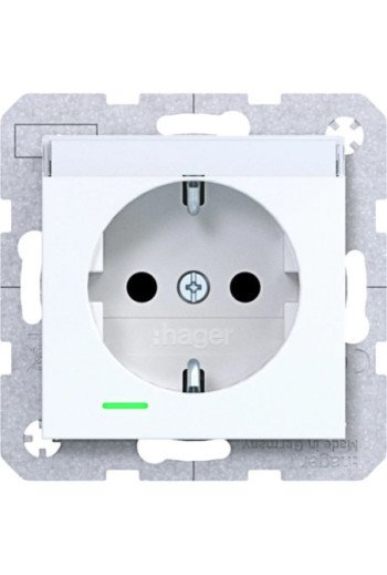 HAGER SD SCHUKO LED BF EHBS Ax/Cx lichtweiß gl