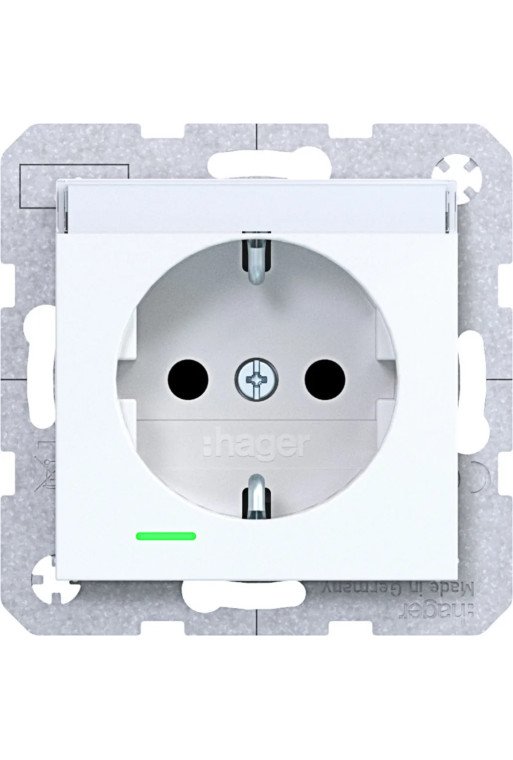 HAGER SD SCHUKO LED BF EHBS Ax/Cx lichtweiß gl