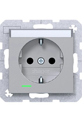 HAGER SD SCHUKO LED BF EHBS Ax/Cx titan mt la