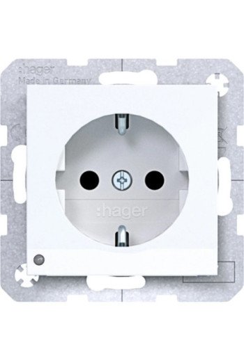 HAGER SD SCHUKO O.-Licht EHBS Ax/Cx liweiß gl