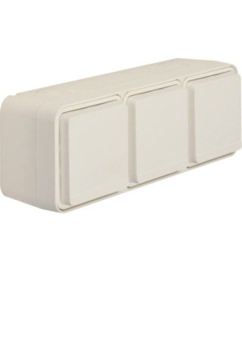 HAGER Std. SCHUKO 3-f. wg. KD AP EHBS W.1 weiß