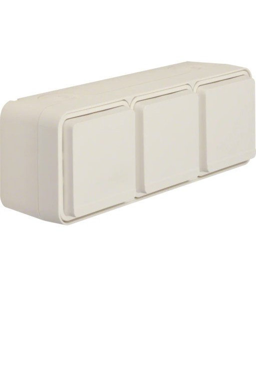 HAGER Std. SCHUKO 3-f. wg. KD AP EHBS W.1 weiß
