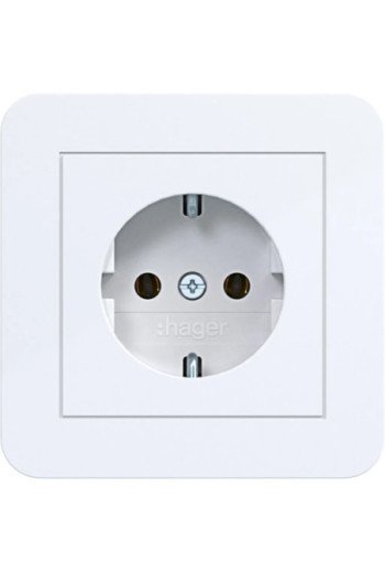 HAGER Std. SCHUKO Abd.pl. St.-kl. C1 liweiß gl