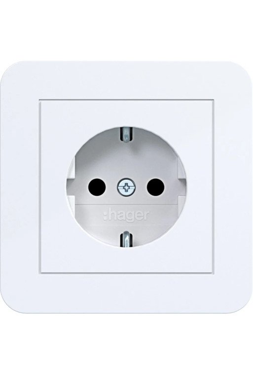 HAGER Std. SCHUKO ADP erh. BS SK C1 liweiß gl