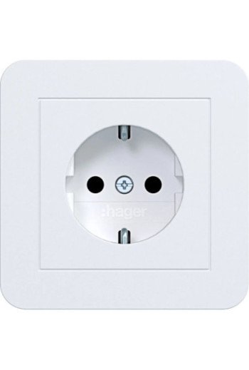 HAGER Std. SCHUKO ADP erh. BS SK C1 liweiß mt