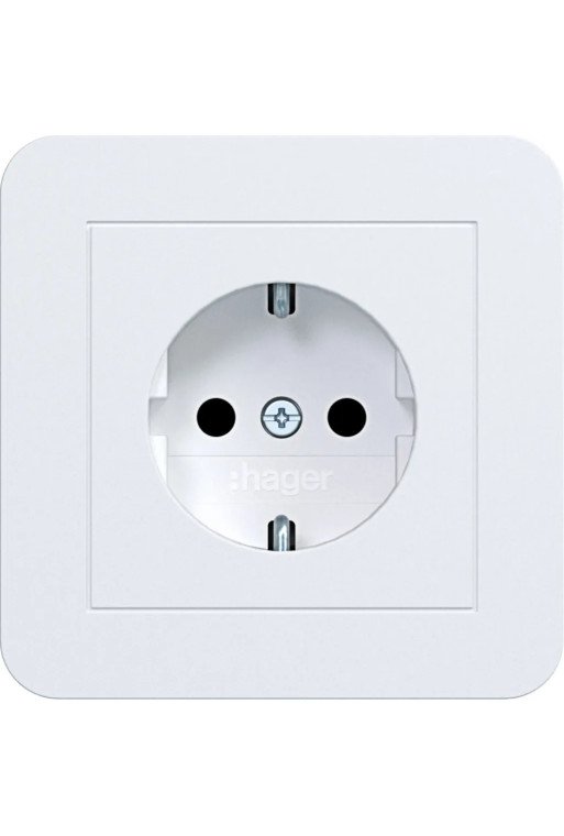 HAGER Std. SCHUKO ADP erh. BS SK C1 liweiß mt