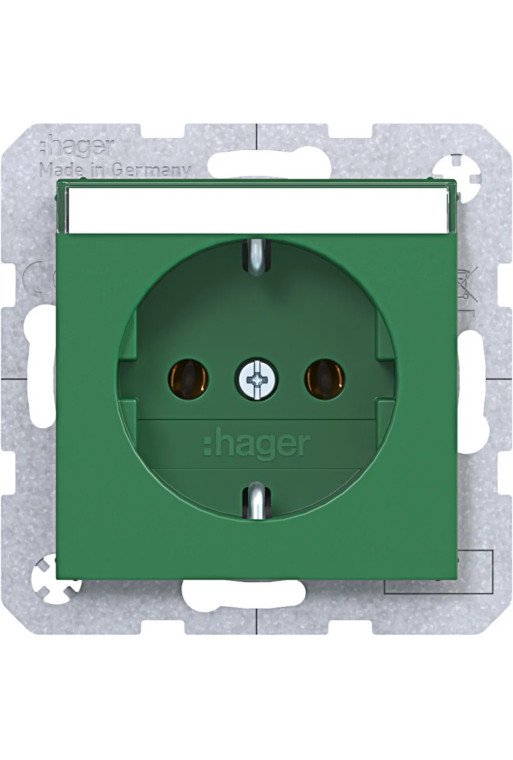 HAGER Std. SCHUKO B.feld SK Ax/Cx grün gl