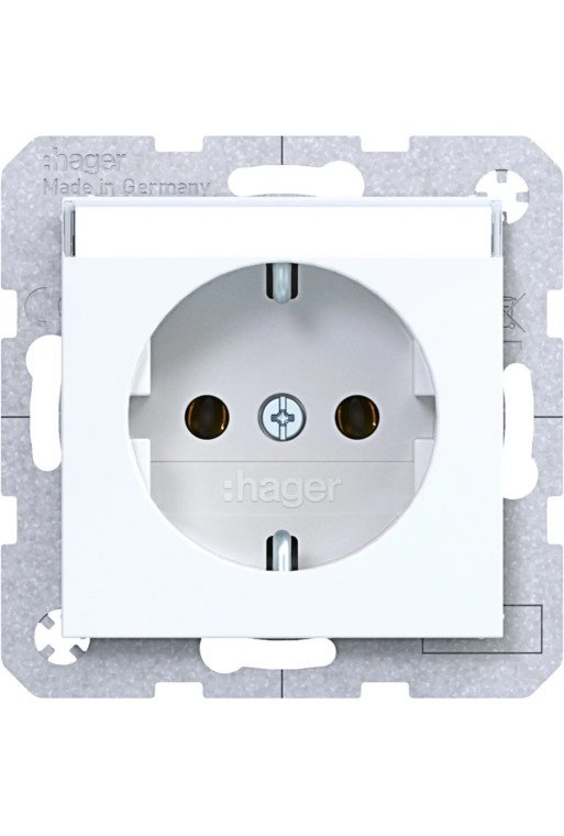 HAGER Std. SCHUKO B.feld SK Ax/Cx lichtweiß gl