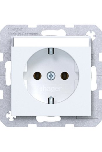 HAGER Std. SCHUKO B.feld SK Ax/Cx lichtweiß mt