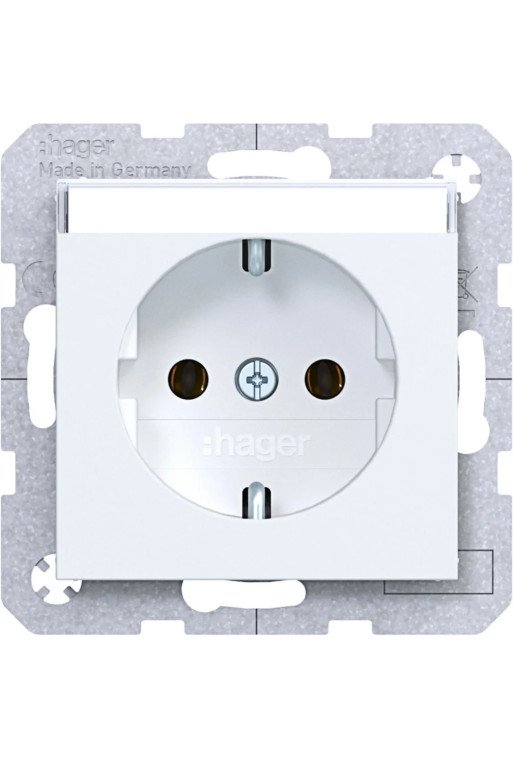 HAGER Std. SCHUKO B.feld SK Ax/Cx lichtweiß mt