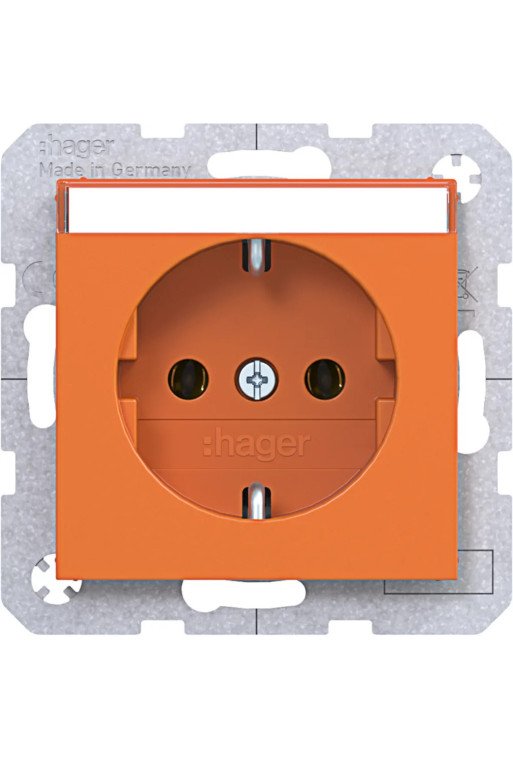 HAGER Std. SCHUKO B.feld SK Ax/Cx orange gl