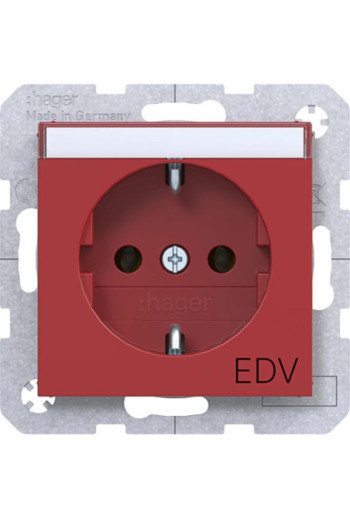 HAGER STD SCHUKO "EDV" EHBS SKL Ax/Cx rot gl