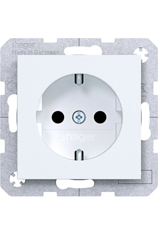 HAGER Std. SCHUKO erh. BS SK Ax/Cx liweiß matt