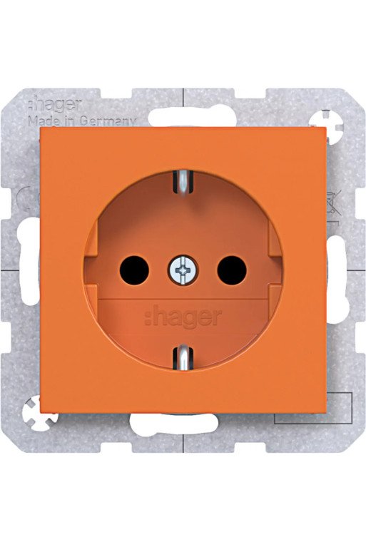 HAGER Std. SCHUKO erh. BS SK Ax/Cx orange gl