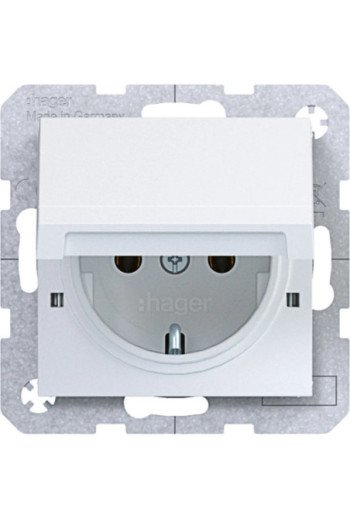 HAGER Std. SCHUKO KLD arret. SK Ax/Cx liwß mt