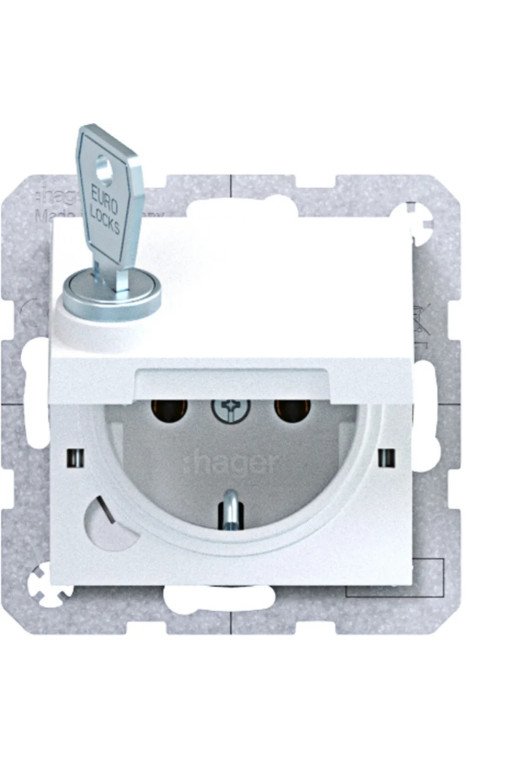 HAGER Std. SCHUKO KLD Ax/Cx lichtweiß matt