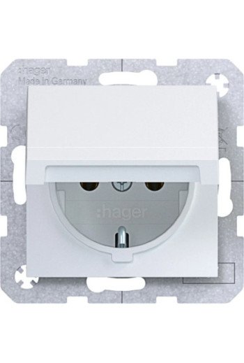 HAGER Std. SCHUKO KLD Ax/Cx lichtweiß matt
