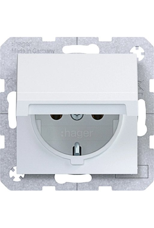 HAGER Std. SCHUKO KLD Ax/Cx lichtweiß matt
