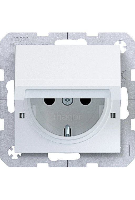 HAGER Std. SCHUKO KLD EHBS Ax/Cx lichtweiß mt